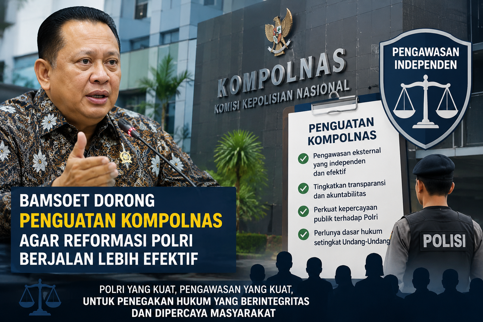Bamsoet dorong penguatan kompolnas agar reformasi polri berjalan lebih efektif Bamsoet Dorong Penguatan Kompolnas Agar Reformasi Polri Berjalan Lebih Efektif