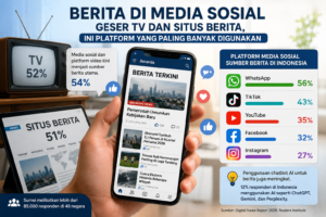 Berita Di Media Sosial Geser Tv Dan Situs Berita, Ini Platform Yang Paling Banyak Digunakan