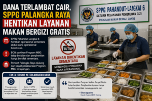 Dana Terlambat Cair, Sppg Palangka Raya Hentikan Layanan Makan Bergizi Gratis