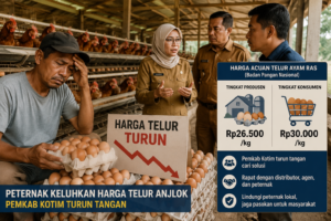 Harga Telur Di Kotim Terus Anjlok, Peternak Ayam Petelur Mengeluh, Pemkab Cari Solusi Lindungi Produksi Lokal