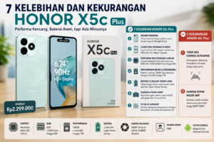 Kelebihan Dan Kekurangan Honor X5C Plus, Performa Kencang, Baterai Awet, Tapi Ada Minusnya