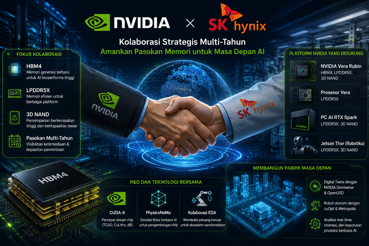 Kolaborasi nvidia dan sk hynix jadi senjata baru hadapi krisis memori global hingga 2027 Kolaborasi Nvidia Dan Sk Hynix Jadi Senjata Baru Hadapi Krisis Memori Global Hingga 2027