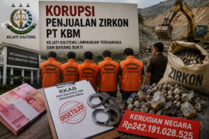 Korupsi Penjualan Zirkon Pt Kbm, Kejati Kalteng Limpahkan Tersangka Dan Barang Bukti