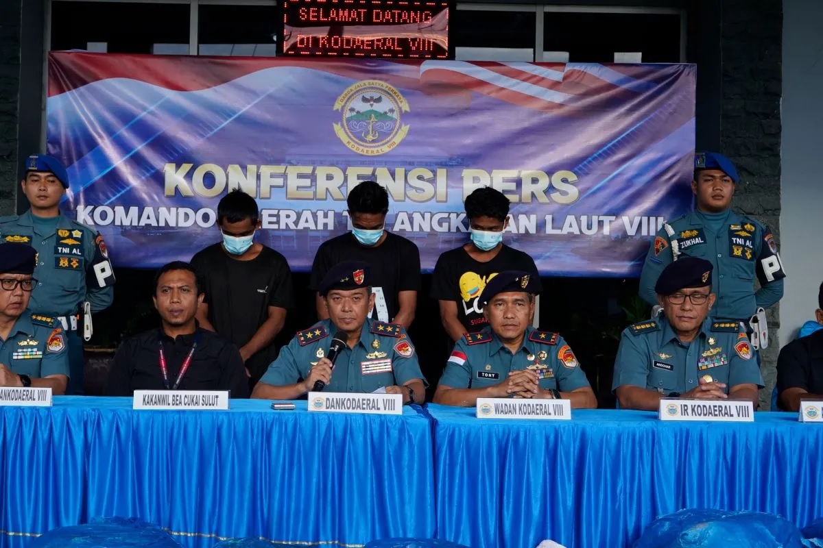 Penyelundupan barang ilegal asal filipina digagalkan, kodaeral viii sita 1 ton sianida Penyelundupan Barang Ilegal Asal Filipina Digagalkan, Kodaeral Viii Sita 1 Ton Sianida