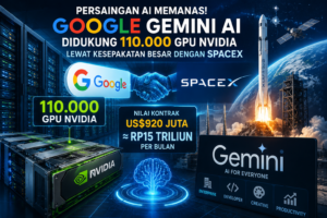 Persaingan Ai Memanas! Google Gemini Ai Didukung 110.000 Gpu Nvidia Lewat Kesepakatan Besar Dengan Spacex