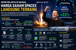 Resmi Ipo Di Nasdaq, Saham Spacex Melonjak 22 Persen Pada Hari Perdana, Elon Musk Jadi Triliuner Pertama Dunia