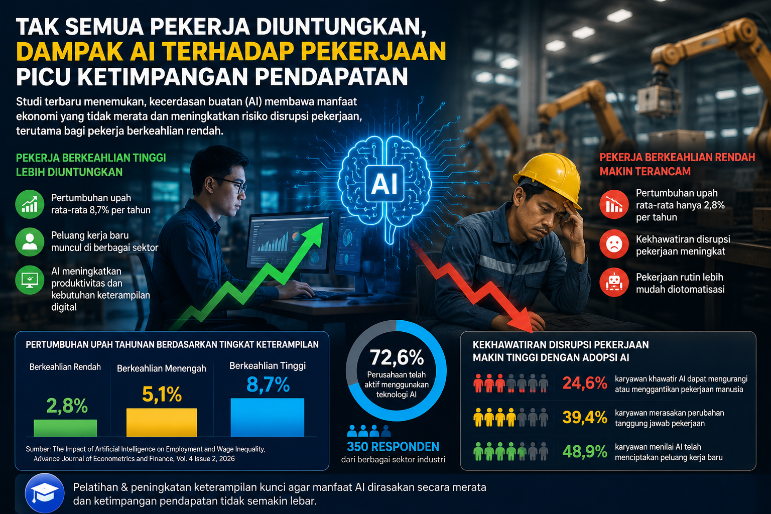 Tak semua pekerja diuntungkan, dampak ai terhadap pekerjaan picu ketimpangan pendapatan Tak Semua Pekerja Diuntungkan, Dampak Ai Terhadap Pekerjaan Picu Ketimpangan Pendapatan
