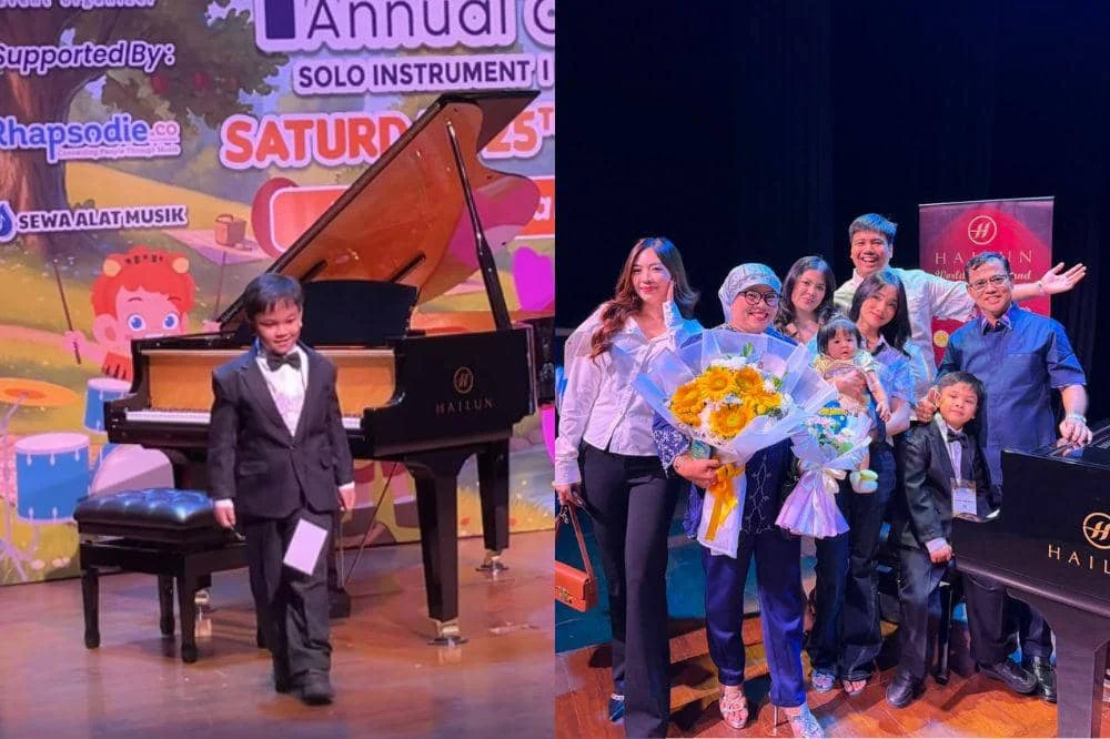 Gala sky debut jadi pianis cilik, keluarga hadir berikan dukungan Gala Sky Debut Jadi Pianis Cilik, Keluarga Hadir Berikan Dukungan