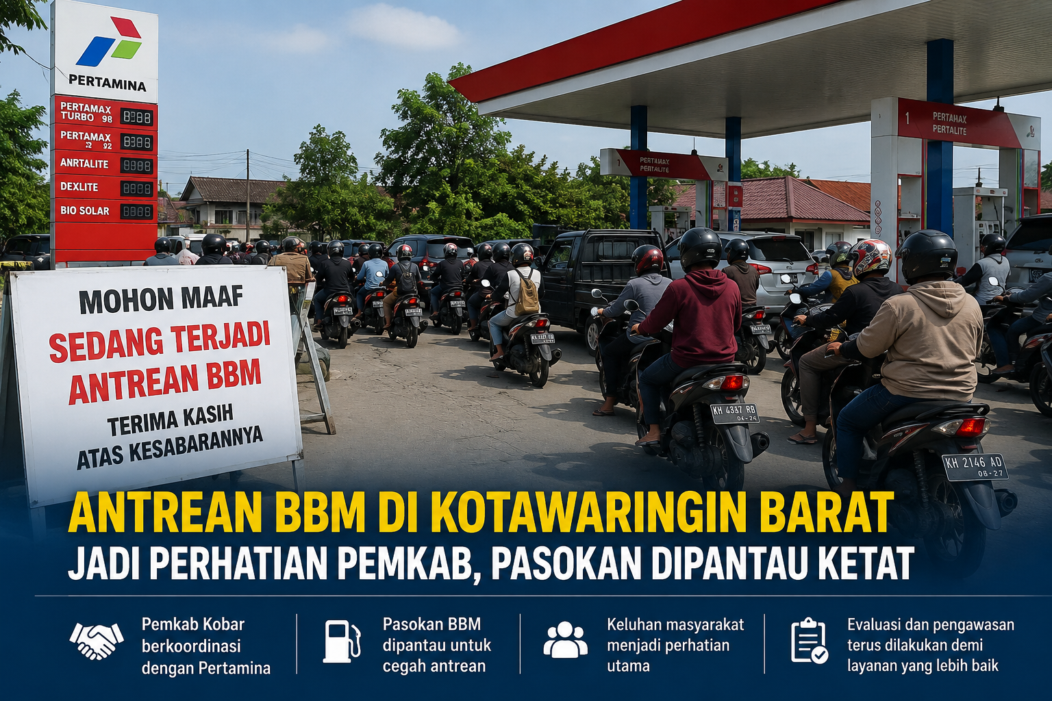 Antrean bbm di kotawaringin barat jadi perhatian pemkab, pasokan dipantau ketat Antrean Bbm Di Kotawaringin Barat Jadi Perhatian Pemkab, Pasokan Dipantau Ketat