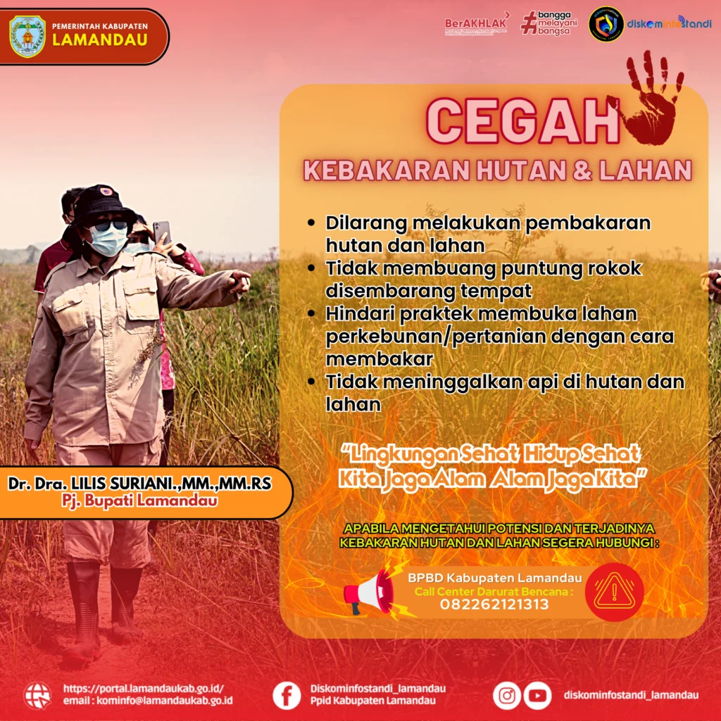 Jangan buka lahan: bupati lamandau tegaskan larangan membakar untuk cegah karhutla Jangan Buka Lahan: Bupati Lamandau Tegaskan Larangan Membakar Untuk Cegah Karhutla
